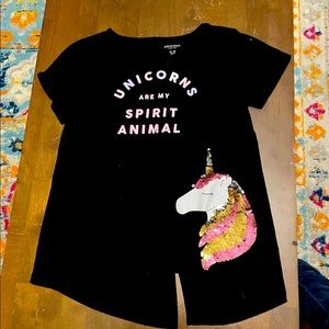 Girls Flowy Unicorn Top